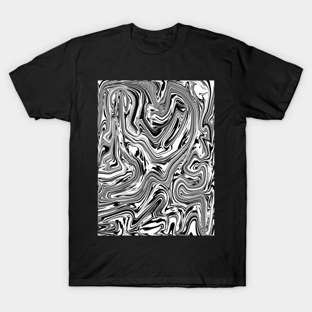 Abstract Black Strain Pattern T-Shirt by k-creatif